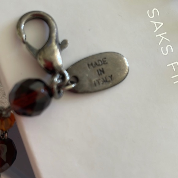 Made in Italy - long amber colored statement necklace! - Picture 3 of 8